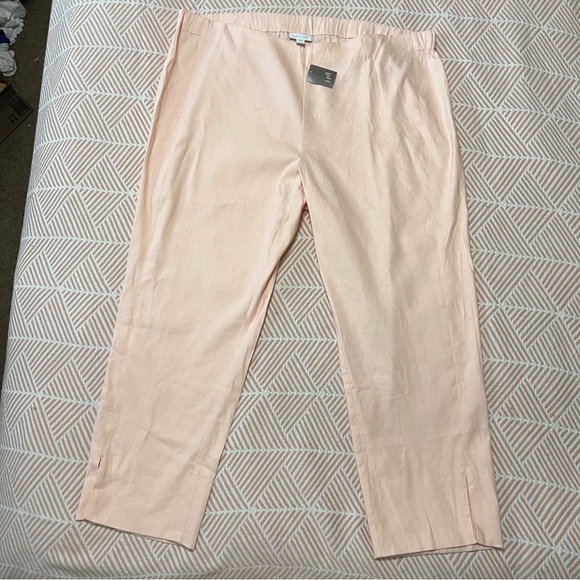 J Jill Pink Linen Cropped Pants XL NWT - Picture 4 of 11